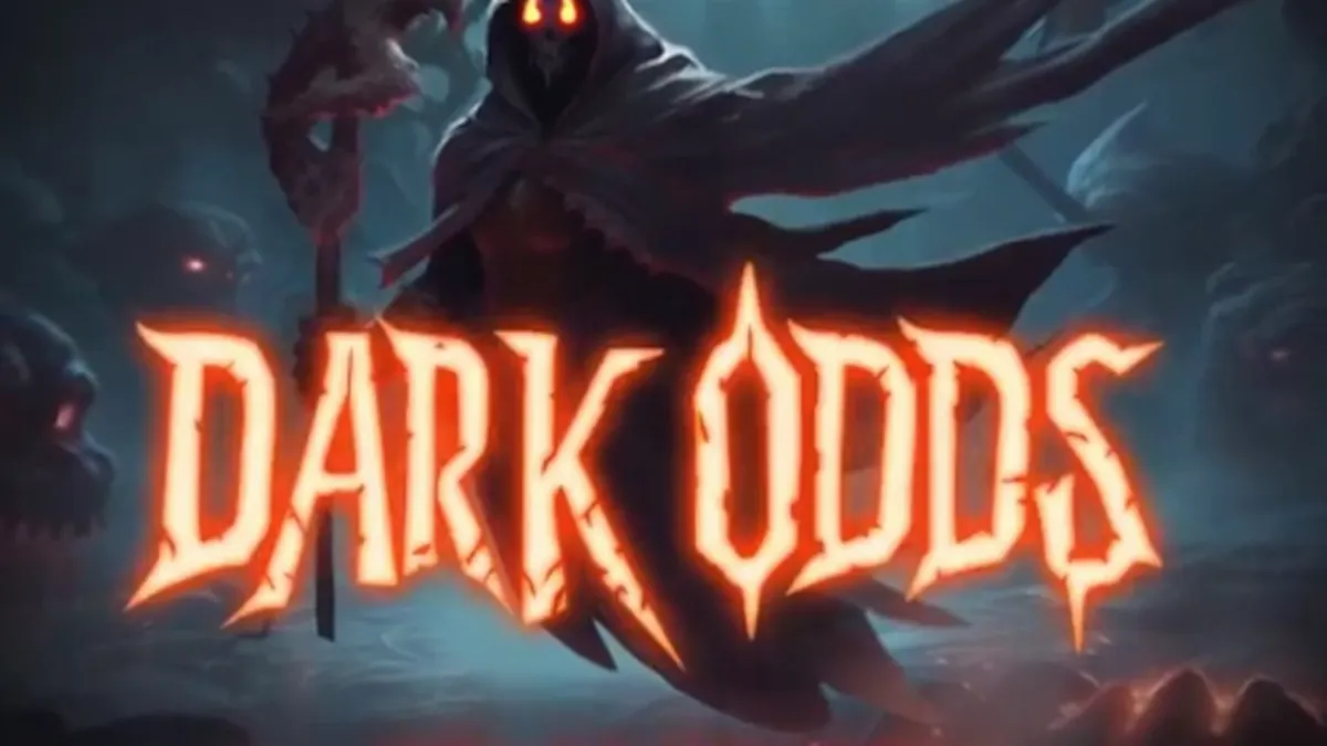 Interface sombria e enigmática do jogo de slot Dark Odds