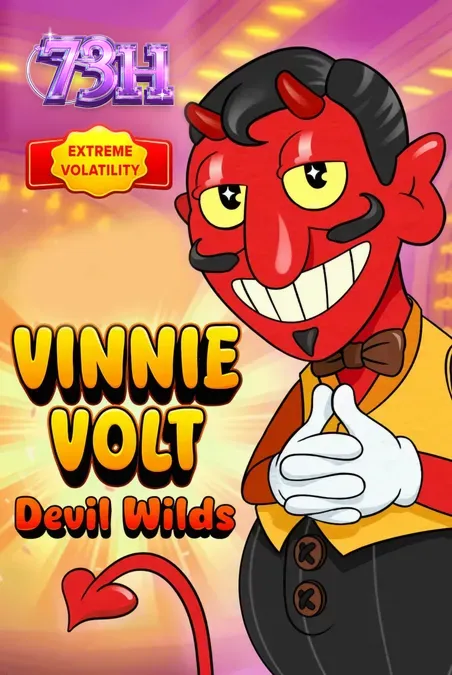 Vinnie Volt: Devil Wilds slot com tema de cassino vintage e animação estilo 1930